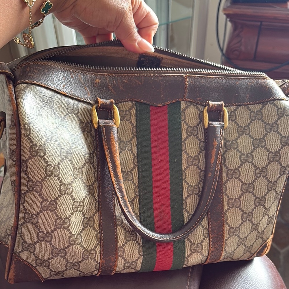 Gucci Beige and Brown Monogram Tote